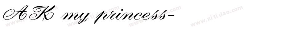 AK my princess字体转换